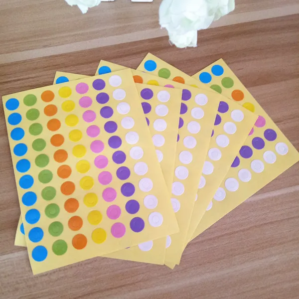 

3500pcs Seven-color small circle sealing sticker Gift Paper Labels Stickers purple blue free shipping