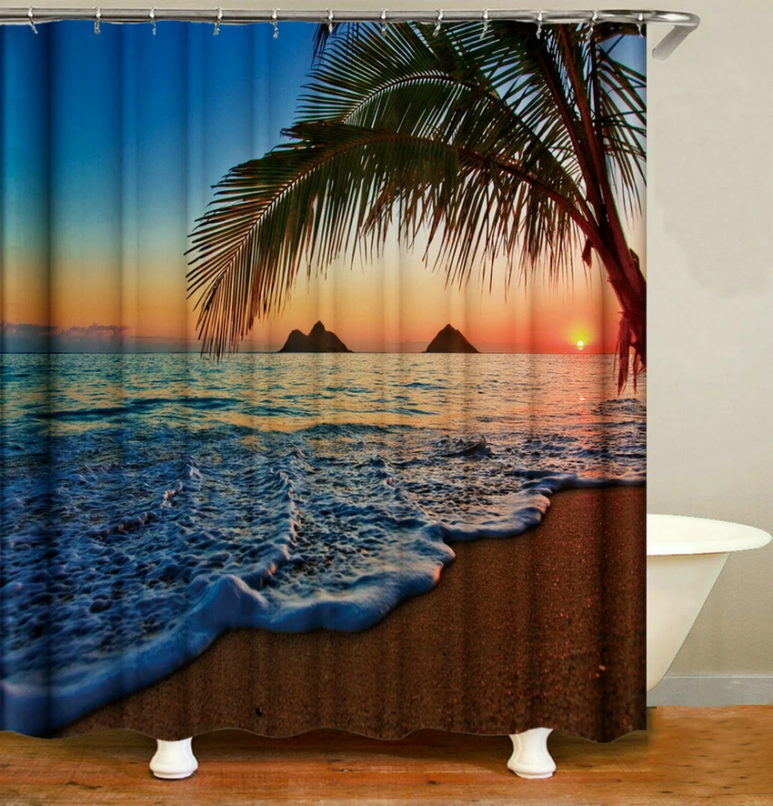 Ландшафтная занавеска для душа, Аксессуары для тропического пляжа и ванной, закат, 12 крючков, водонепроницаемая ткань из полиэстера, декор д...
Ландшафтная занавеска для душа, Аксессуары для тропического пляжа и ванной, закат, 12 крючков, водонепроницаемая ткань из полиэстера, декор д...