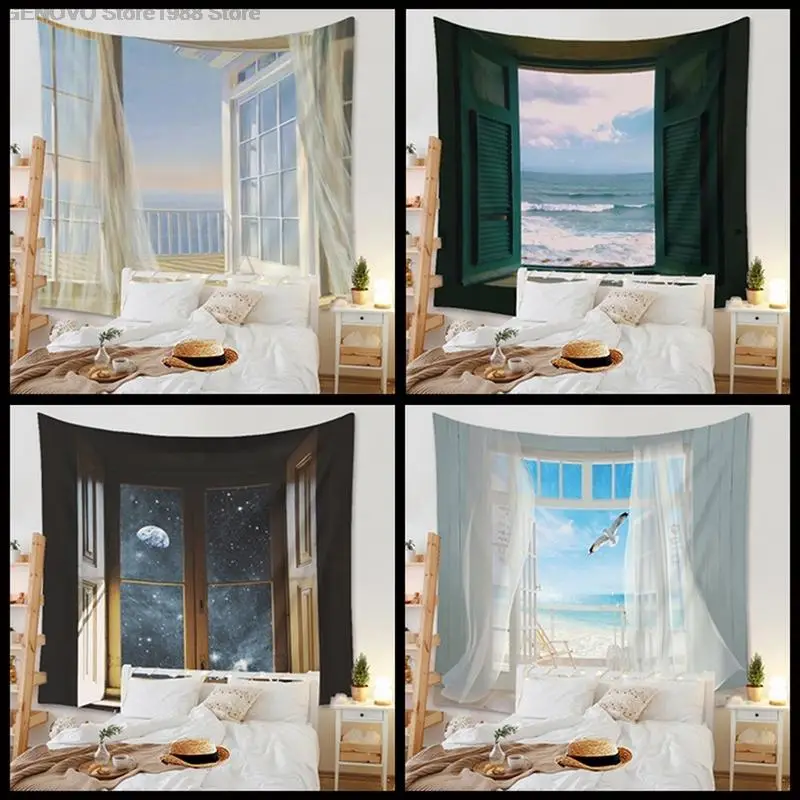 

Fensterbank landschaft tapisserie Schlafzimmer home dekoration stoff hängen gemälde Große größe hintergrund tuch Wand hängen