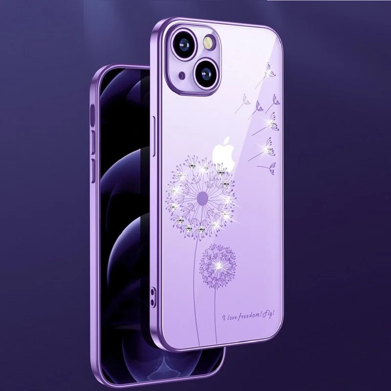New Style Rhinestone Dandelion Pattern Phone Case Straight Side Plating Frame Protective Cover For iPhone 11 12 13 Pro Max Mini
New Style Rhinestone Dandelion Pattern Phone Case Straight Side Plating Frame Protective Cover For iPhone 11 12 13 Pro Max Mini