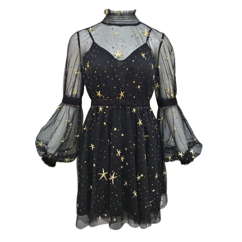 New syncch star luxury Icynu winter turtleneck cascading bitter fleabane bitter fleabane gauze lantern sleeve dress
New syncch star luxury Icynu winter turtleneck cascading bitter fleabane bitter fleabane gauze lantern sleeve dress