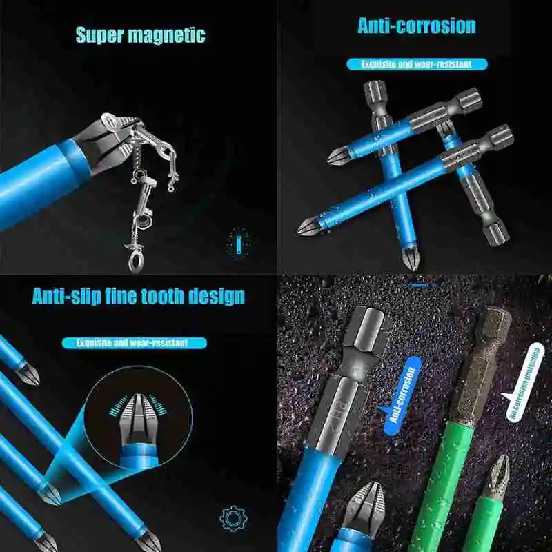 25mm-150mm 1/4 "hex shank fits magnetic ph2 long range electric head bits phillips single electric precision / cross screwd X0Q2
25mm-150mm 1/4 "hex shank fits magnetic ph2 long range electric head bits phillips single electric precision / cross screwd X0Q2