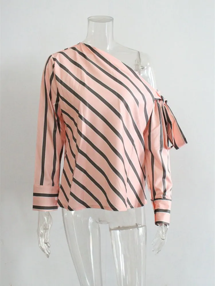 Sexy Top Female Clothes 2021 One Shoulder Long Sleeve Shirt Y2K Fashion Striped Blouse Spring Summer Loungewear Pink Blue Camisa
Sexy Top Female Clothes 2021 One Shoulder Long Sleeve Shirt Y2K Fashion Striped Blouse Spring Summer Loungewear Pink Blue Camisa