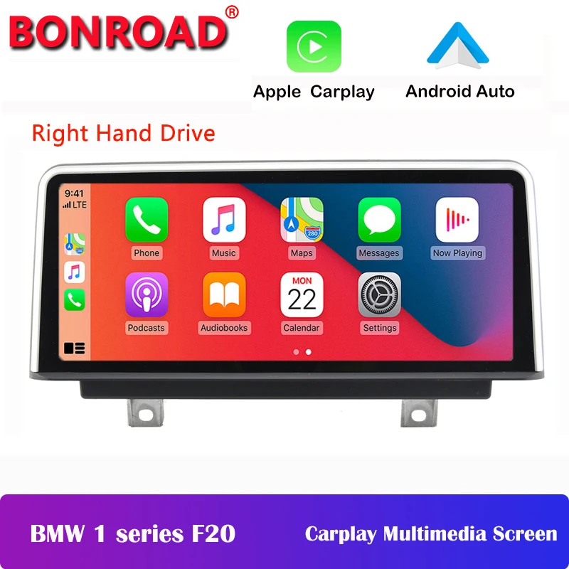Bonroad 10.25'' Wireless Apple CarPlay Car Multimedia Touch Screen Right Hand Drive For BMW 1 Series F20 F21 NBT system
Bonroad 10.25'' Wireless Apple CarPlay Car Multimedia Touch Screen Right Hand Drive For BMW 1 Series F20 F21 NBT system