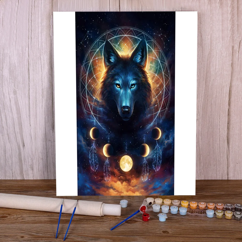 Animal Black Wolf Painting By Numbers Package Acrylic Paints 50*70 Canvas Painting New Design For Adults Handiwork Art
Animal Black Wolf Painting By Numbers Package Acrylic Paints 50*70 Canvas Painting New Design For Adults Handiwork Art