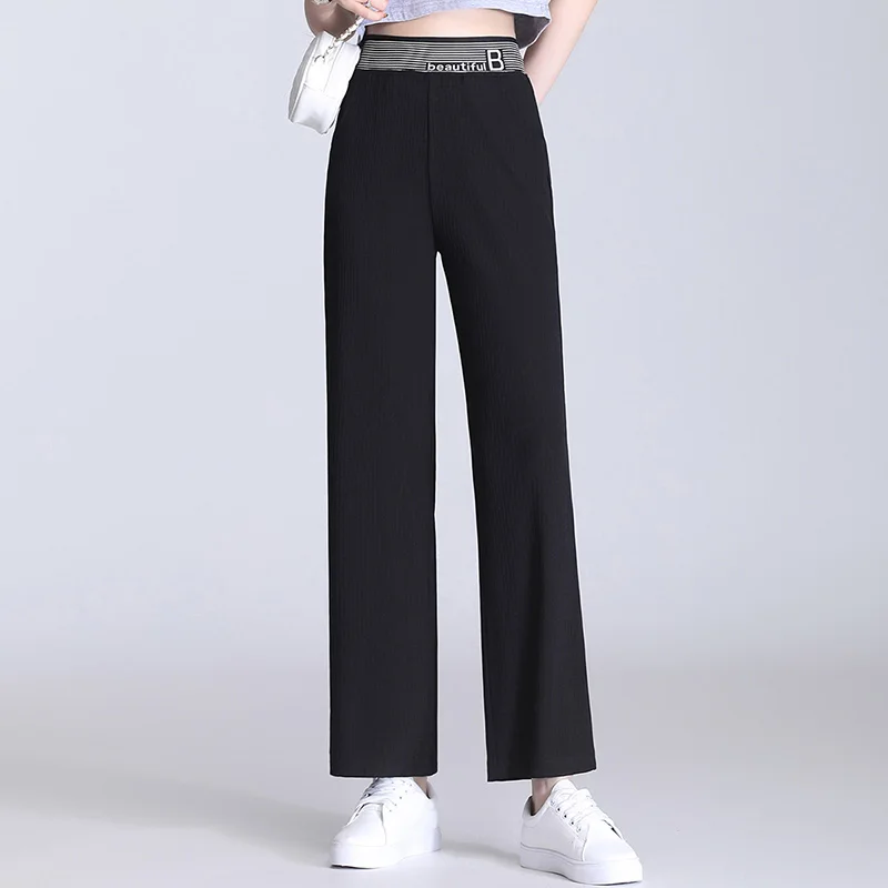 Summer New Korean Fashion Casual Pants For Women Elegant Plus Size All Match Elastic High Waist Ankle-Length Pantalones De Mujer
Summer New Korean Fashion Casual Pants For Women Elegant Plus Size All Match Elastic High Waist Ankle-Length Pantalones De Mujer