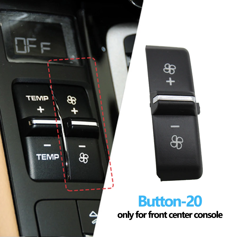 Колпачки кнопки переменного тока для передней консоли кондиционера для Porsche Cayenne 7P5 Panamera 970 Macan 95B
Колпачки кнопки переменного тока для передней консоли кондиционера для Porsche Cayenne 7P5 Panamera 970 Macan 95B