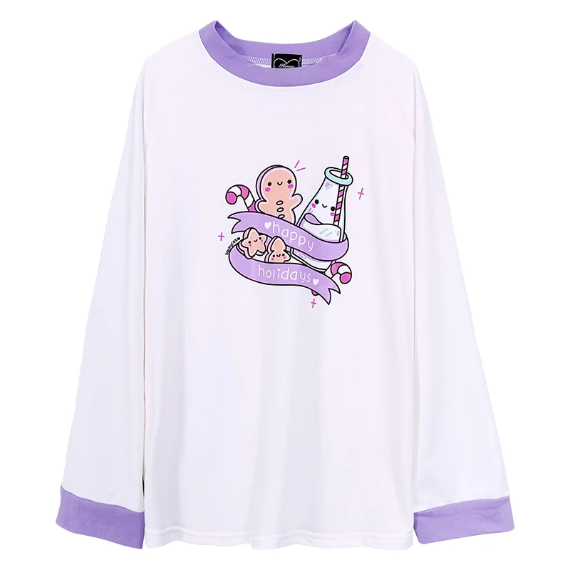 Spring Autumn Pullover Women Korean INS Harajuku Soft Sister Cartoon Bear Cookies Print O-neck Long Sleeve Hoodies Girls Tops
Spring Autumn Pullover Women Korean INS Harajuku Soft Sister Cartoon Bear Cookies Print O-neck Long Sleeve Hoodies Girls Tops
