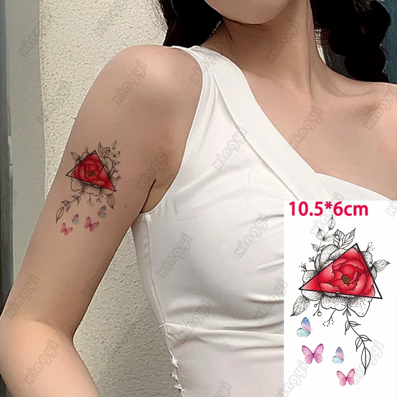 Butterfly Wing Waterproof Temporary Tattoo Sticker Red Small Flower Sexy Girl Arm Wrist Water Transfer Fake Tatto Body Art Women
Butterfly Wing Waterproof Temporary Tattoo Sticker Red Small Flower Sexy Girl Arm Wrist Water Transfer Fake Tatto Body Art Women