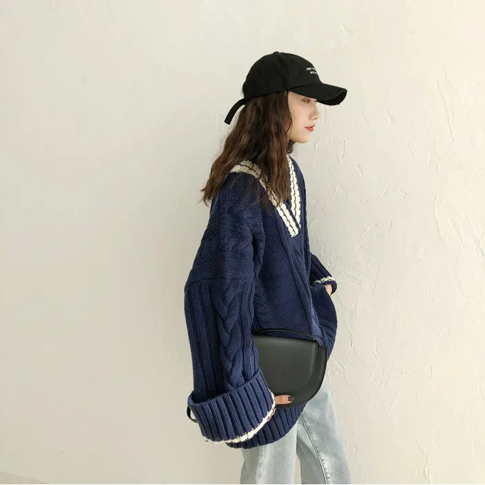 Red Thicken V-neck Sweater Women Oversized Outwear 2020 Winter Clothes Woman Knitted Crbbed Pullovers Coat Female 4F010
Red Thicken V-neck Sweater Women Oversized Outwear 2020 Winter Clothes Woman Knitted Crbbed Pullovers Coat Female 4F010