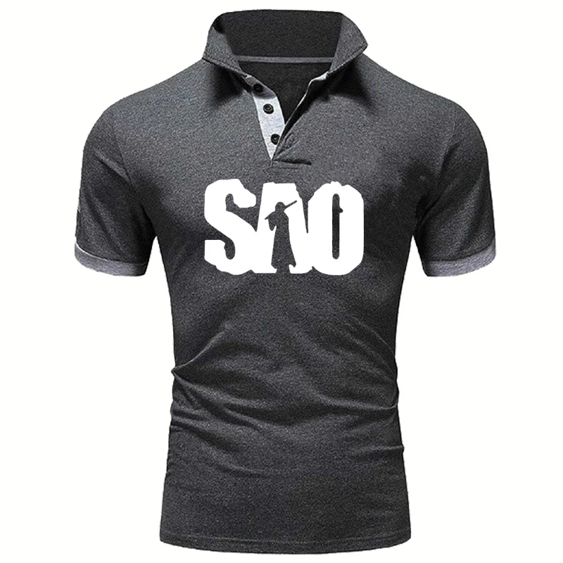 Fashion casual Men's POLO shirt SAO Sword Art Online Printing POLO shirt Summer High Quality Pure cotton Men's short sleeve
Fashion casual Men's POLO shirt SAO Sword Art Online Printing POLO shirt Summer High Quality Pure cotton Men's short sleeve