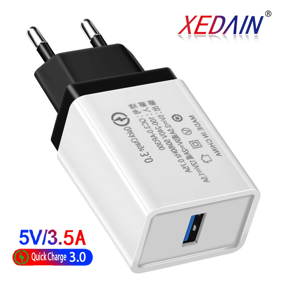 Сетевое зарядное устройство QC 3 0 18 Вт USB для iphone Samsung Huawei Xiaomi|Зарядные устройства