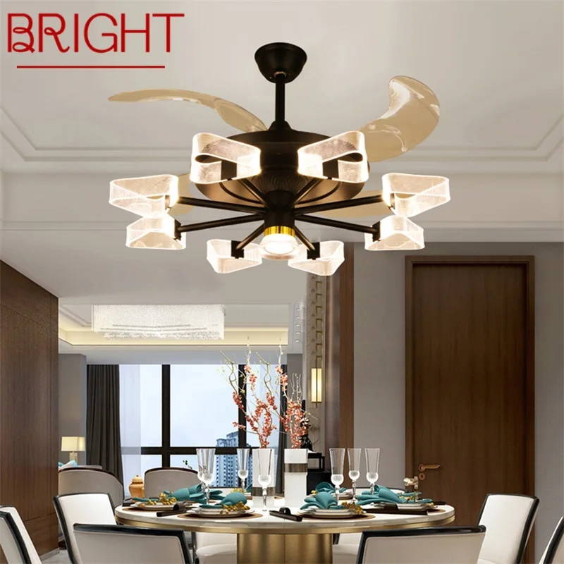 BRIGHT Modern Ceiling Fan Lights With Remote Control Invisible Fan Blade LED For Home Dining Room Bedroom Restaurant
BRIGHT Modern Ceiling Fan Lights With Remote Control Invisible Fan Blade LED For Home Dining Room Bedroom Restaurant