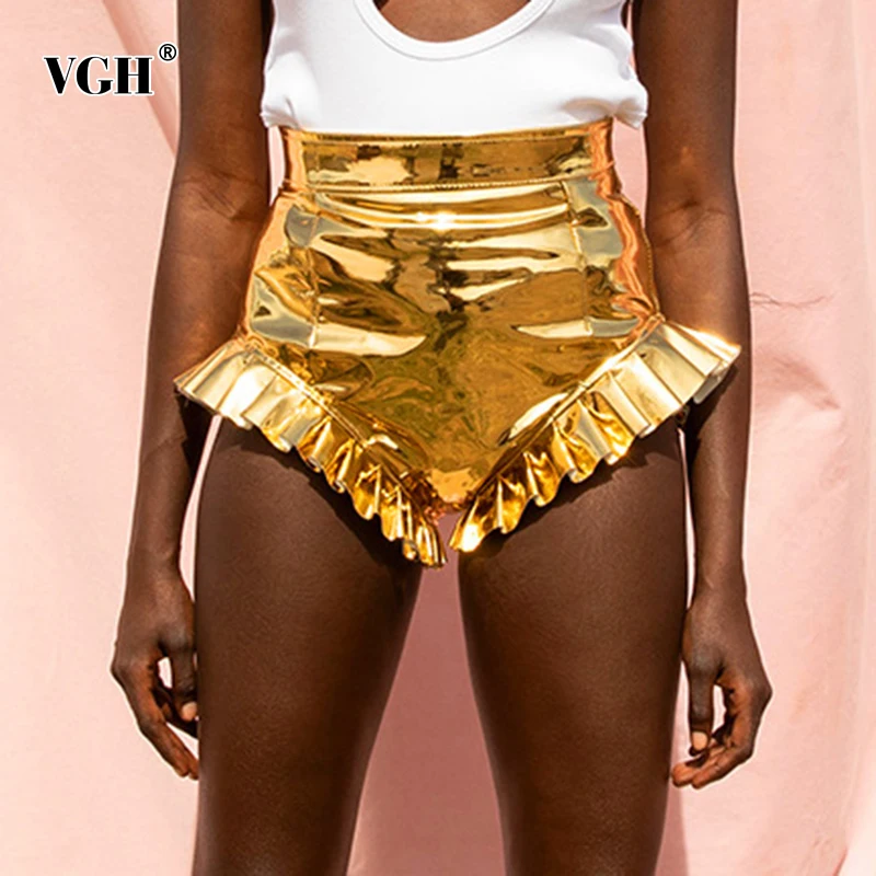 VGH Sexy Gold Short For Women High Waist Casual Loose Solid Patchwork Ruched Slim Shorts Female New 2021 Summer Fashion Clothing
VGH Sexy Gold Short For Women High Waist Casual Loose Solid Patchwork Ruched Slim Shorts Female New 2021 Summer Fashion Clothing