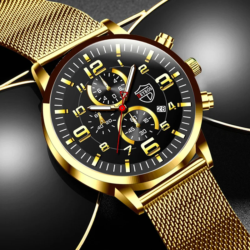 Luxury Mens Business Watches Fashion Men Stainless Steel Mesh Belt Quartz Wrist Watch Calendar Clock Man Casual Leather Watch
Luxury Mens Business Watches Fashion Men Stainless Steel Mesh Belt Quartz Wrist Watch Calendar Clock Man Casual Leather Watch