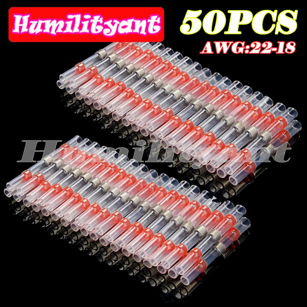 50PCS Wire Terminal Connectors Waterproof Insulated 0.5-1.0mm²/22-18 AWG Heat Shrink Solder Sleeves
50PCS Wire Terminal Connectors Waterproof Insulated 0.5-1.0mm²/22-18 AWG Heat Shrink Solder Sleeves