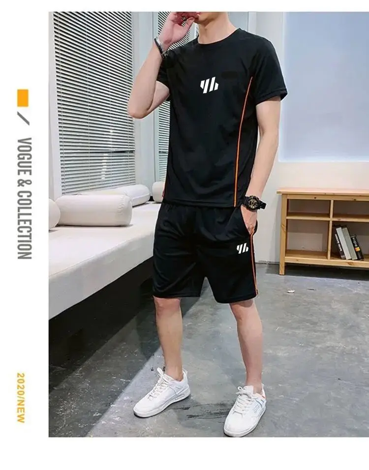 2021 Summer Fashion New Men's Slim Casual Suit T-shirt + Shorts Two Pieces of Brand Sportswear Daily Fitness Jogging
2021 Summer Fashion New Men's Slim Casual Suit T-shirt + Shorts Two Pieces of Brand Sportswear Daily Fitness Jogging