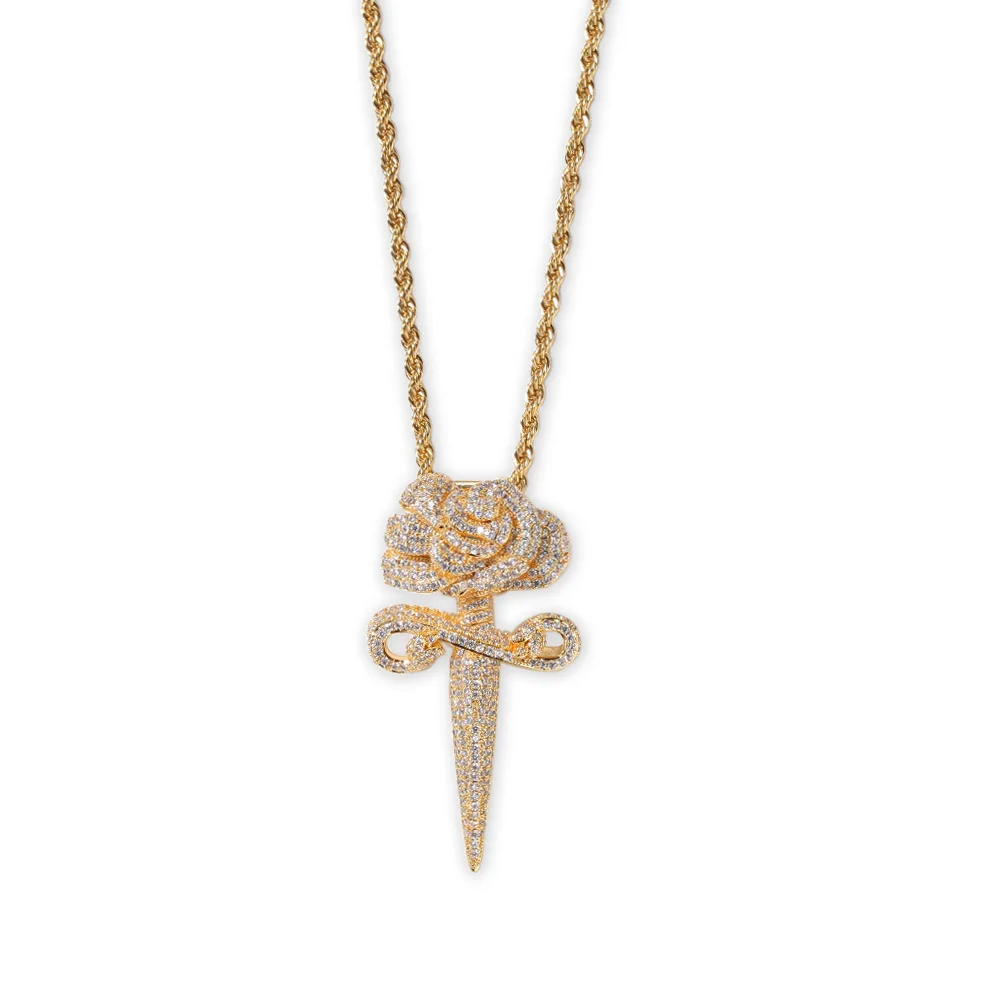 Hip Hop Men's Zircon Rose Bouquet Pendant Necklace Chain Hip Hop Jewerly For Men
Hip Hop Men's Zircon Rose Bouquet Pendant Necklace Chain Hip Hop Jewerly For Men