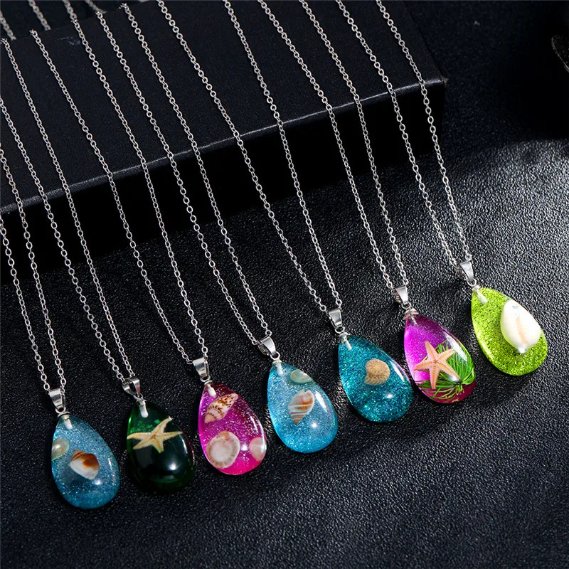 Fashion Female Sea Star Pendant Necklace Charm Silver Color Chain Necklaces For Women Cute Rainbow Resin Long Wedding Jewelry
Fashion Female Sea Star Pendant Necklace Charm Silver Color Chain Necklaces For Women Cute Rainbow Resin Long Wedding Jewelry