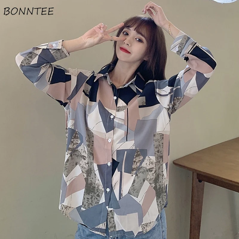 Shirts Women Print Elegant Loose Chic Korean Fashion Fall Streetwear All-match Simple Design Harajuku Casual Popular Vintage Ins
Shirts Women Print Elegant Loose Chic Korean Fashion Fall Streetwear All-match Simple Design Harajuku Casual Popular Vintage Ins