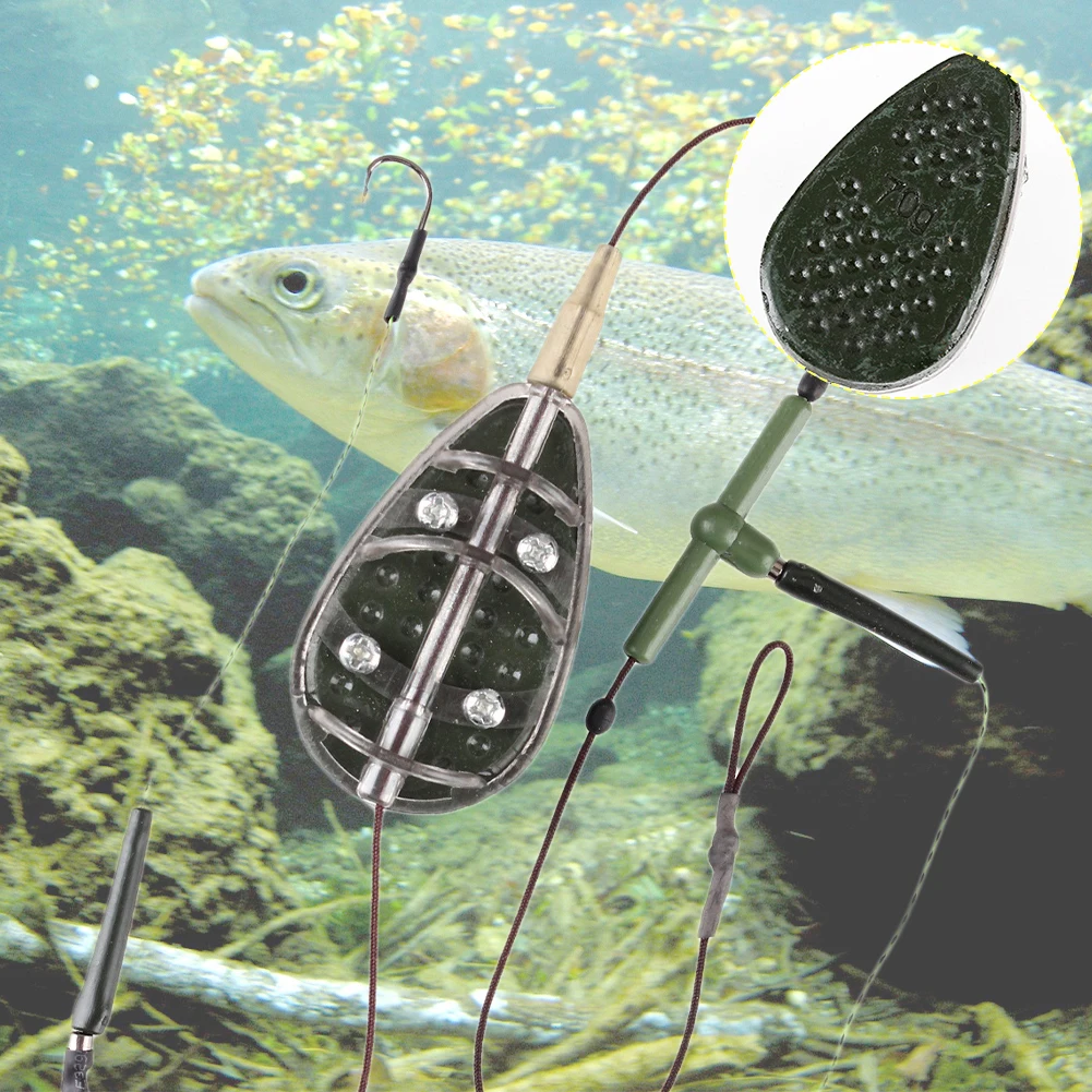 Portable Carp Fishing Feeders Fishhook Method Feeder Carp Fishing Bait Cage Holder Bait Mould Fishing Tackle Accessories 30-100g
Portable Carp Fishing Feeders Fishhook Method Feeder Carp Fishing Bait Cage Holder Bait Mould Fishing Tackle Accessories 30-100g