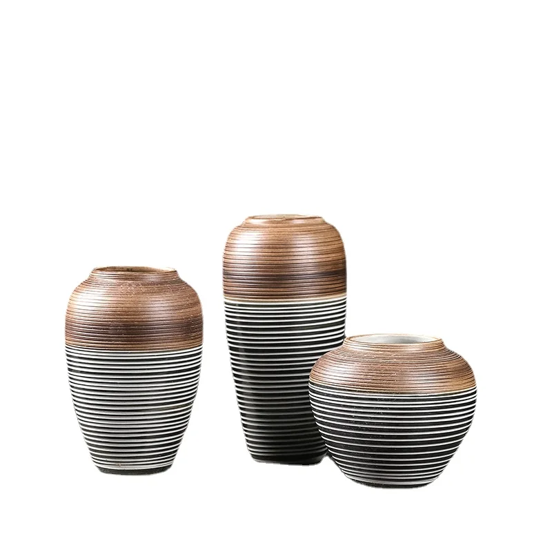Retro Striped Hydroponic Vase Flower Pot Jingdezhen Ceramic Table Vase Decoration Nordic Vases Modern Home Decoration Accessorie
Retro Striped Hydroponic Vase Flower Pot Jingdezhen Ceramic Table Vase Decoration Nordic Vases Modern Home Decoration Accessorie