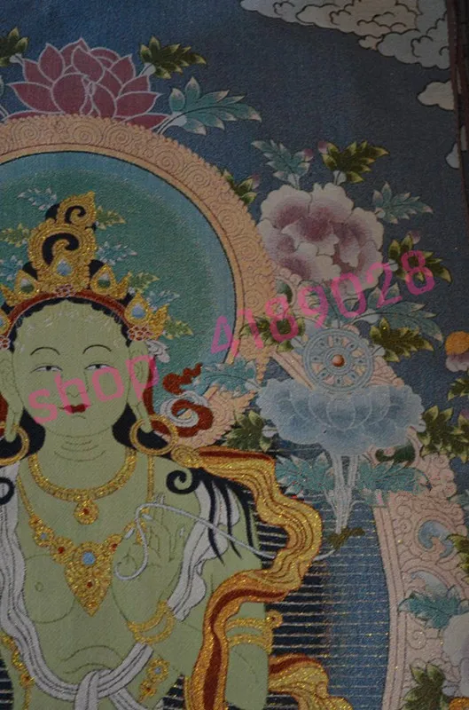 Tibetan Buddhist silk embroidery brocade, Nepal's Thangka Bodhisattva portrait, collection ornaments
Tibetan Buddhist silk embroidery brocade, Nepal's Thangka Bodhisattva portrait, collection ornaments