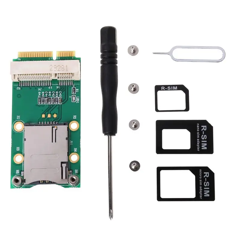 Mini PCI-E Adapter Extension Card for 3G 4G Module USIM Card Slot with SIM Card Slot for 3G/4G WWAN LTE GPS Card
Mini PCI-E Adapter Extension Card for 3G 4G Module USIM Card Slot with SIM Card Slot for 3G/4G WWAN LTE GPS Card