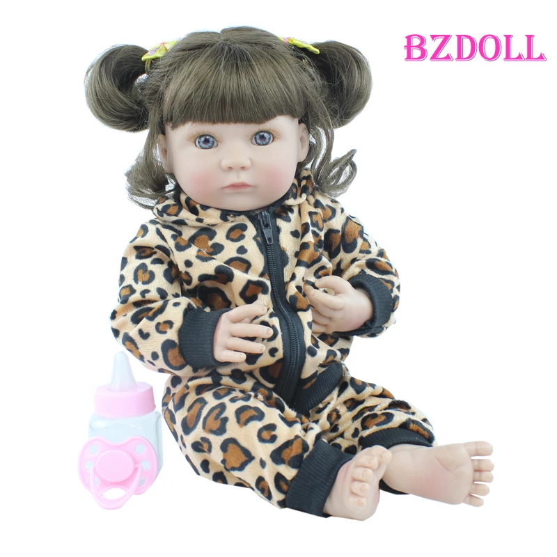 

Кукла реборн силиконовая для девочек, Реалистичная Милая миниатюрная кукла из винила, для купания, обучения, подарок на день рождения, 40 см