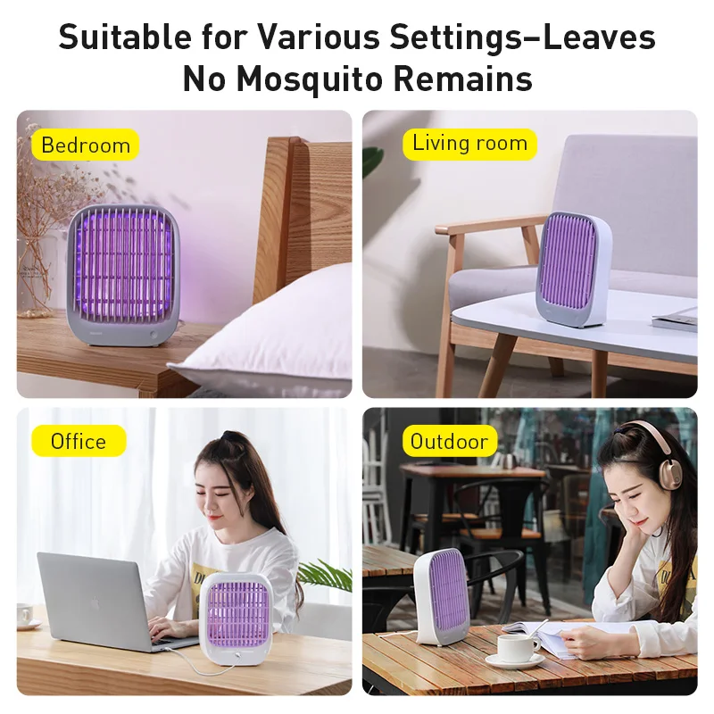 Baseus Mosquito Killer Lamp UV Light Electronic Insect Killer Bug Zapper Flies Trap Lamp Electric Shock Anti Mosquito USB Light
Baseus Mosquito Killer Lamp UV Light Electronic Insect Killer Bug Zapper Flies Trap Lamp Electric Shock Anti Mosquito USB Light