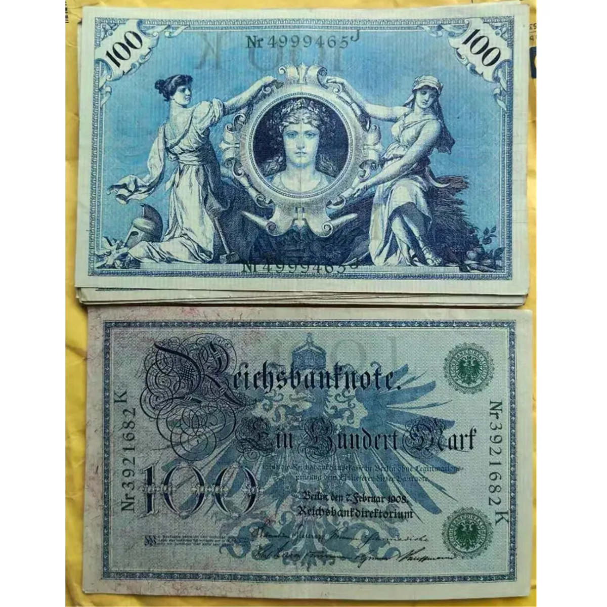 

Германия 100 сертификаты 1908 б/у VF состояние старое Оригинальное Примечание для коллекции