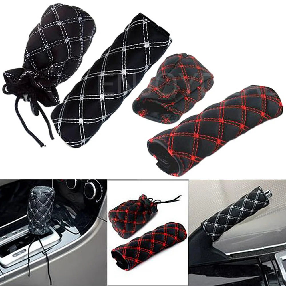 2 in 1 Set Professional Car Interior Shift Knob Cover Car Faux Leather Gear Shift Knob Cover Hand Brake Cover Sleeve
2 in 1 Set Professional Car Interior Shift Knob Cover Car Faux Leather Gear Shift Knob Cover Hand Brake Cover Sleeve