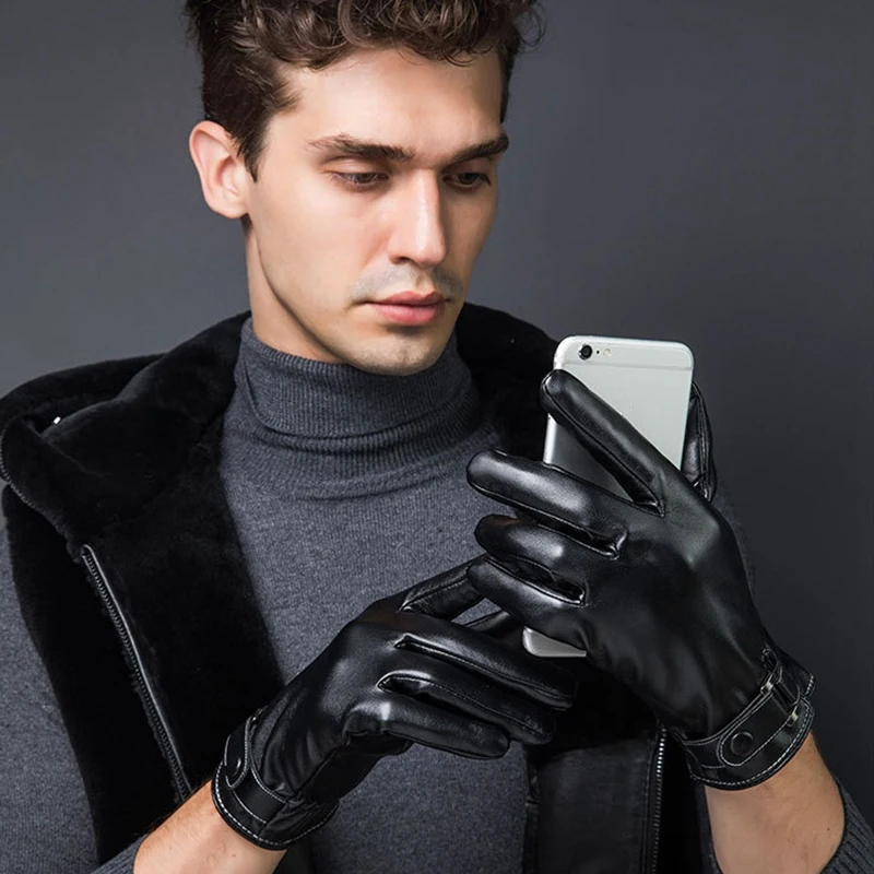 Fashion Winter Warm Men's PU Leather Sports Gloves Outdoor Travel Windproof Gloves Fitness Business Mittens
Fashion Winter Warm Men's PU Leather Sports Gloves Outdoor Travel Windproof Gloves Fitness Business Mittens