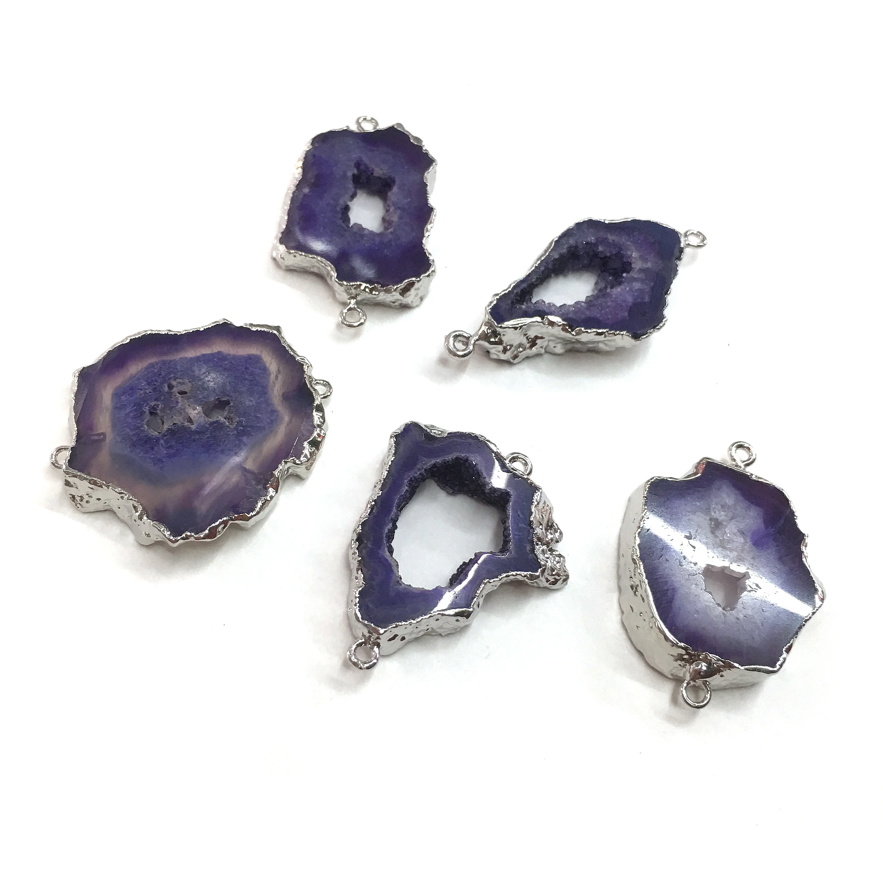 Natural Stone slice Agates Pendants irregular shape Double hole connector for Jewelry Making DIY Necklace Bracelet Accessories
Natural Stone slice Agates Pendants irregular shape Double hole connector for Jewelry Making DIY Necklace Bracelet Accessories