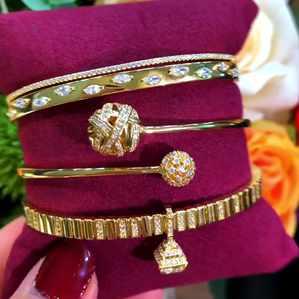 missvikki Luxury Trendy Retro golden Stackable Bangle Ring for Women Bridal Jewelry Sets Wedding Perfect Gift High Quality
missvikki Luxury Trendy Retro golden Stackable Bangle Ring for Women Bridal Jewelry Sets Wedding Perfect Gift High Quality