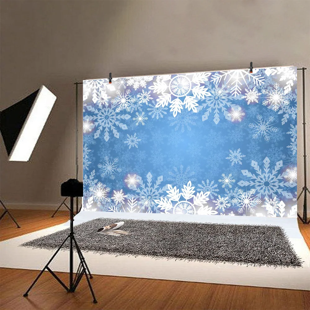 Blue Christmas Photography Backdrop Winter Family Party Decor Bokeh White Snowflake Background Photo Booth
Blue Christmas Photography Backdrop Winter Family Party Decor Bokeh White Snowflake Background Photo Booth