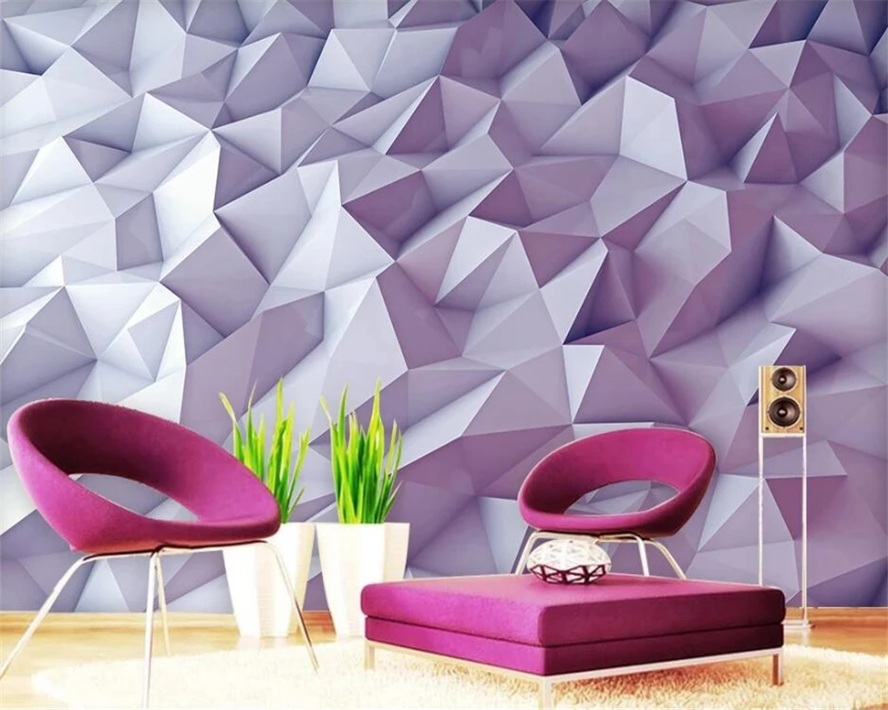 

beibehang Customize papel de parede 3d new geometric rhombus stone rectangle mural background wallpaper wall papers home decor