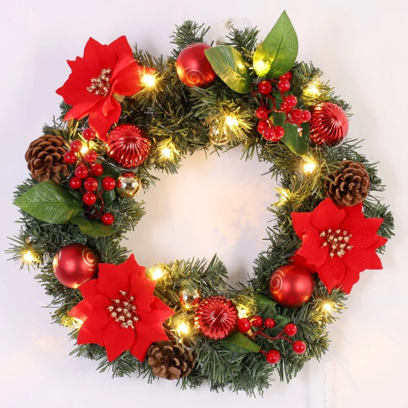 Spruce Christmas Wreath With LED Light Front Door Hanging Garland Holiday Home Product
Spruce Christmas Wreath With LED Light Front Door Hanging Garland Holiday Home Product