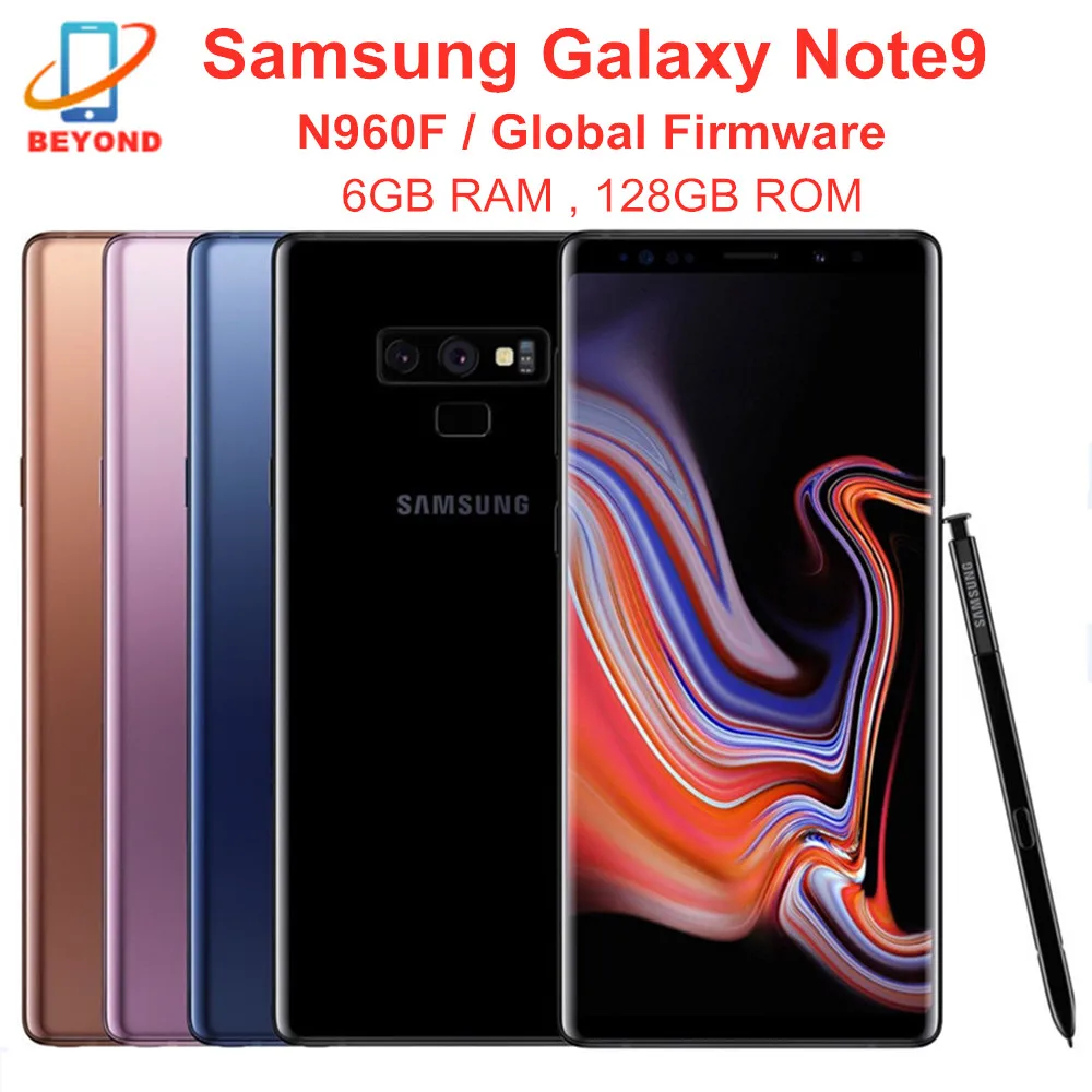 Samsung Galaxy Note9 Note 9 N960F Global Version 128GB ROM 6GB RAM 6.4" NFC Exynos Original 4G LTE Octa Core Cell Phone
Samsung Galaxy Note9 Note 9 N960F Global Version 128GB ROM 6GB RAM 6.4" NFC Exynos Original 4G LTE Octa Core Cell Phone