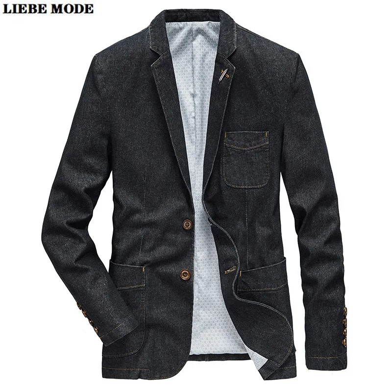 Plus Size Jeans Blazer for Men Denim Suit Jacket Business Casual Black Blue Streetwear Outwear Spring Autumn Blazers Homme
Plus Size Jeans Blazer for Men Denim Suit Jacket Business Casual Black Blue Streetwear Outwear Spring Autumn Blazers Homme