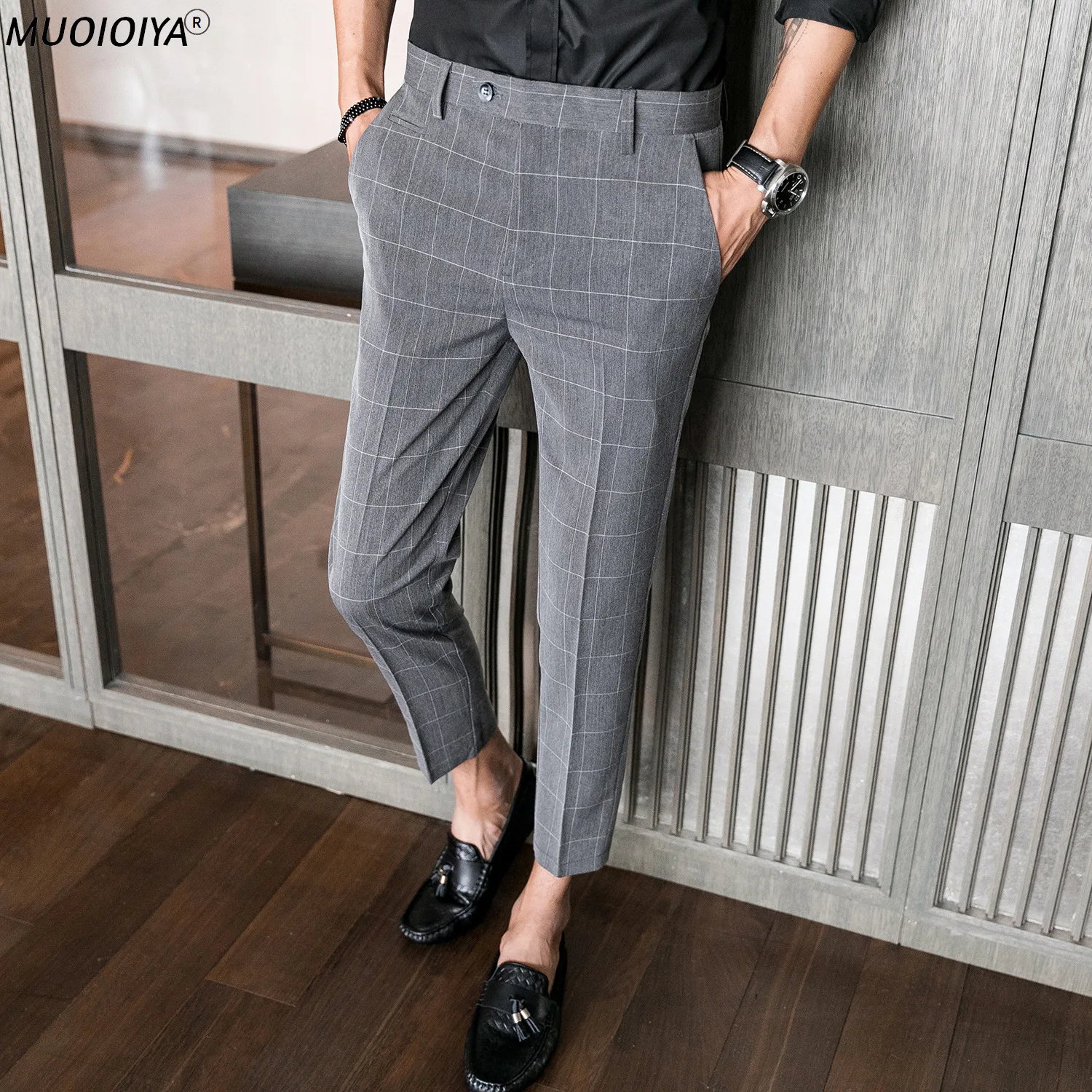 Summer Plaid Pants Men Korean Style Clothing Ankle Length Fashion Men Trousers Formal Business Male Pants Overall
Summer Plaid Pants Men Korean Style Clothing Ankle Length Fashion Men Trousers Formal Business Male Pants Overall