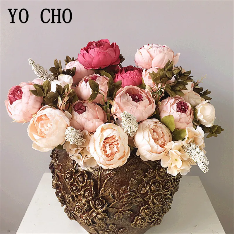 YO CHO 13 букет/Искусственные пионы, цветы, искусственные шелковые розы, пионы для домашнего декора, свадебное украшение, венок
YO CHO 13 букет/Искусственные пионы, цветы, искусственные шелковые розы, пионы для домашнего декора, свадебное украшение, венок