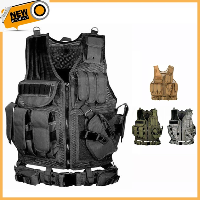 

2021 Tactical Equipment Military Molle Vest Hunting Armor Vest Army Gear Airsoft Paintball Combat Protective Vest For CS Wargame