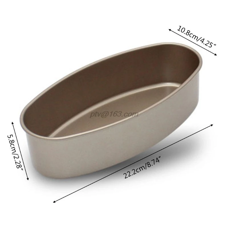 9 Inch Non Stick Oval Cake Pan Cheesecake Loaf Bread Mold Baking Tray DIY Kitchen Bakeware Supplies
9 Inch Non Stick Oval Cake Pan Cheesecake Loaf Bread Mold Baking Tray DIY Kitchen Bakeware Supplies