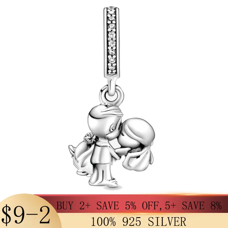 Romantic 925 Sterling Silver Married Couple Lovers Dangle Charm Beads Fit Original Pandora Charm Bracelet Fine Jewelry Gift
Romantic 925 Sterling Silver Married Couple Lovers Dangle Charm Beads Fit Original Pandora Charm Bracelet Fine Jewelry Gift