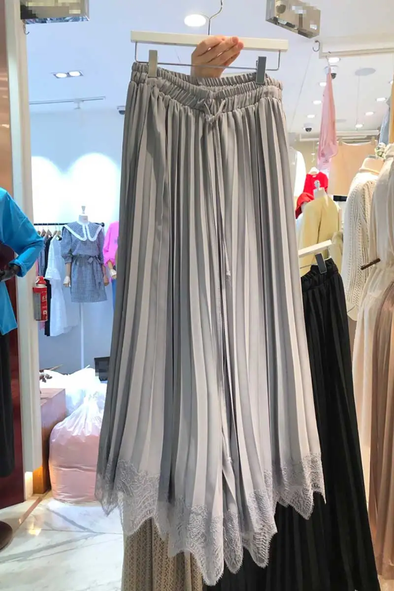 2021 Summer New Pure Color Elastic Waist Women Skirt Pleated Lace Skirt Female A Line High Waist Casual Skirt
2021 Summer New Pure Color Elastic Waist Women Skirt Pleated Lace Skirt Female A Line High Waist Casual Skirt