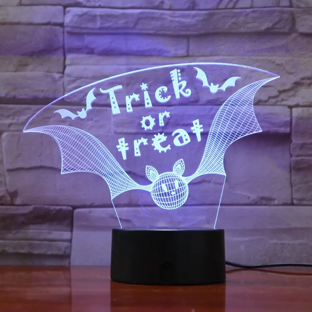 3D-791 Trick or Treat Night Light 3D Desk Table Illusion Decoration Lamp Holiday Birthday Halloween Gift
3D-791 Trick or Treat Night Light 3D Desk Table Illusion Decoration Lamp Holiday Birthday Halloween Gift