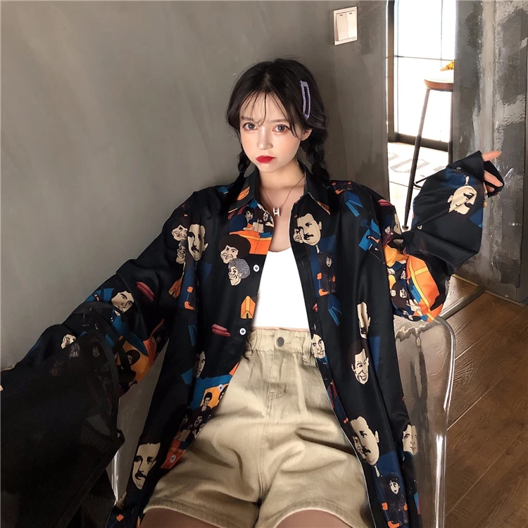 turn-down collar casual long sleeve print Blouses Shirts fashion brand Women Clothing spring autumn new Korean style loose tops
turn-down collar casual long sleeve print Blouses Shirts fashion brand Women Clothing spring autumn new Korean style loose tops