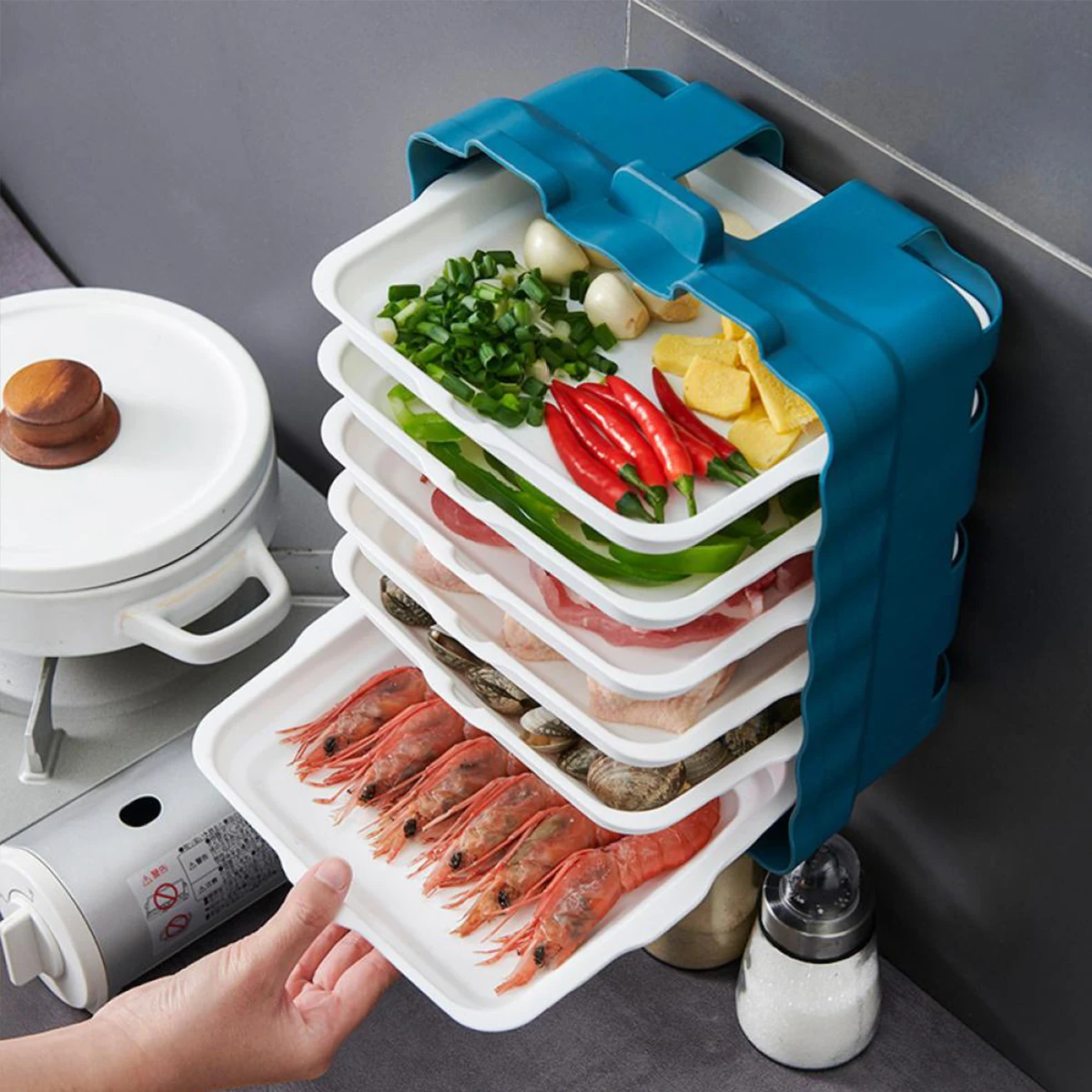6-layers Household Kitchen Side Dishes Wall Shelf Wall-mounted Hot Pot Dish Shelf Multi-function Vegetable & Food Storage Shelf
6-layers Household Kitchen Side Dishes Wall Shelf Wall-mounted Hot Pot Dish Shelf Multi-function Vegetable & Food Storage Shelf