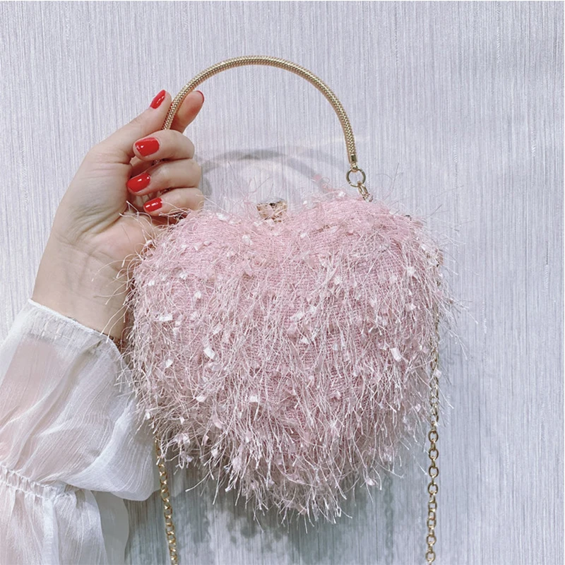 Heart Shape Evening Clutch Bag Sweet Solid Color Tassel Women Handbag Wedding Clutch Purse Female Party Shoulder Bag ZD1699
Heart Shape Evening Clutch Bag Sweet Solid Color Tassel Women Handbag Wedding Clutch Purse Female Party Shoulder Bag ZD1699
